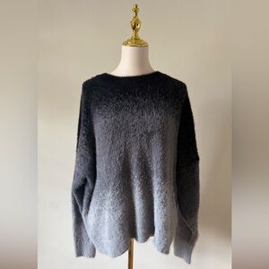 Gray Soft Faux Fur Sweater
